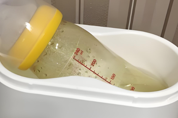 加热后的母乳可以同奶瓶一起一直放在恒温壶45度里暖着吗？
