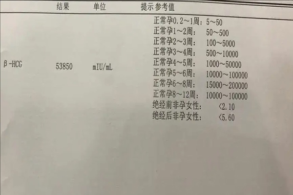 孕6周hcg水平达到10000mIU/mL