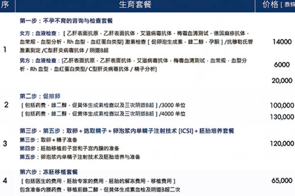 吞武里医院试管费用明细表