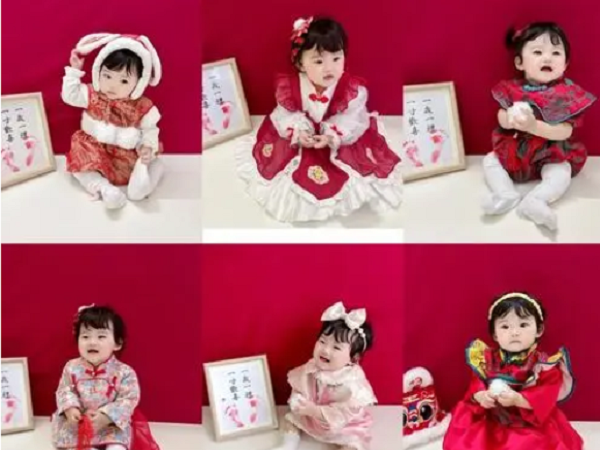 宝宝一百天要穿红色衣服