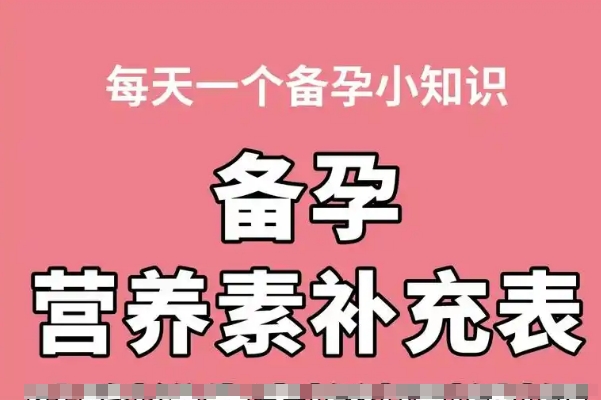 备孕除了叶酸还要补充铁和钙等