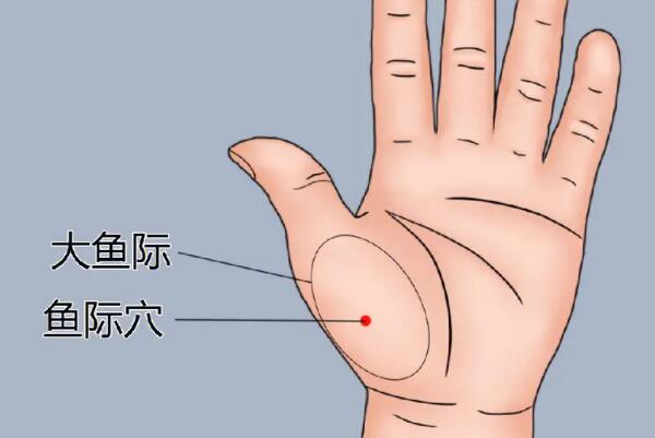 按摩大鱼际穴位可快速降温