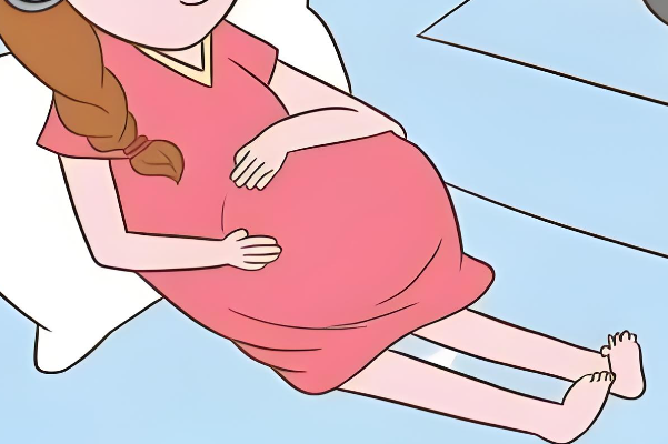 孕晚期准妈妈小腹会全部隆起